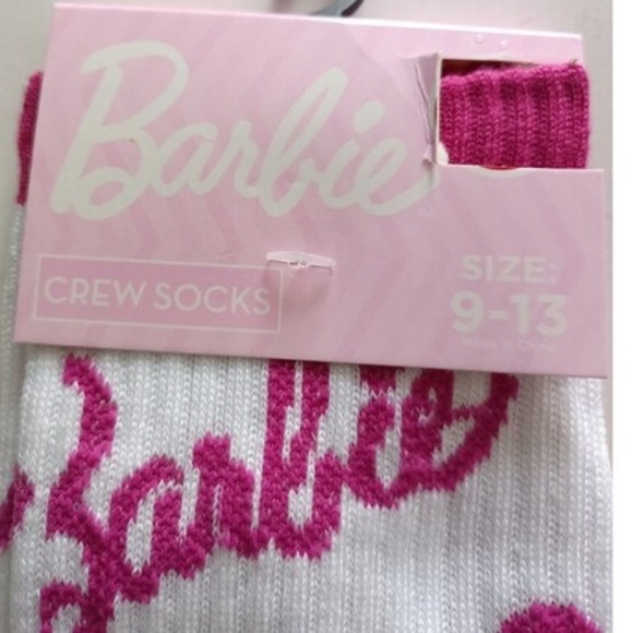 Barbie Logo Crew Socks 🧦 Size 9-13 - Picture 4 of 4